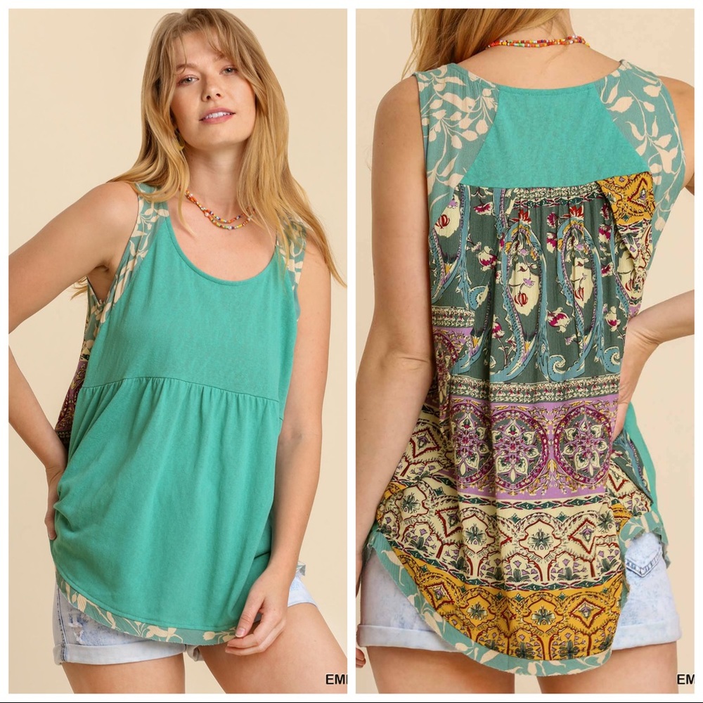 🆕 NWT Umgee Babydoll Boho Top